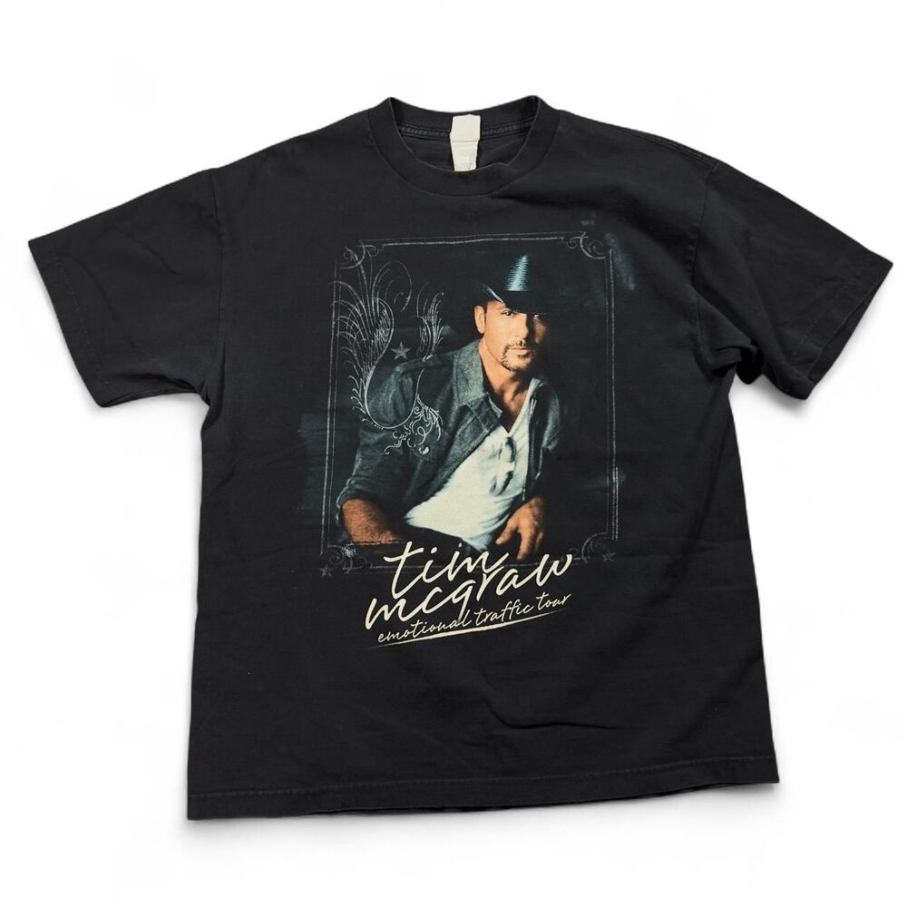 Tim McGraw Emotional Traffic Tour 2011 Black Graphic Tee Large